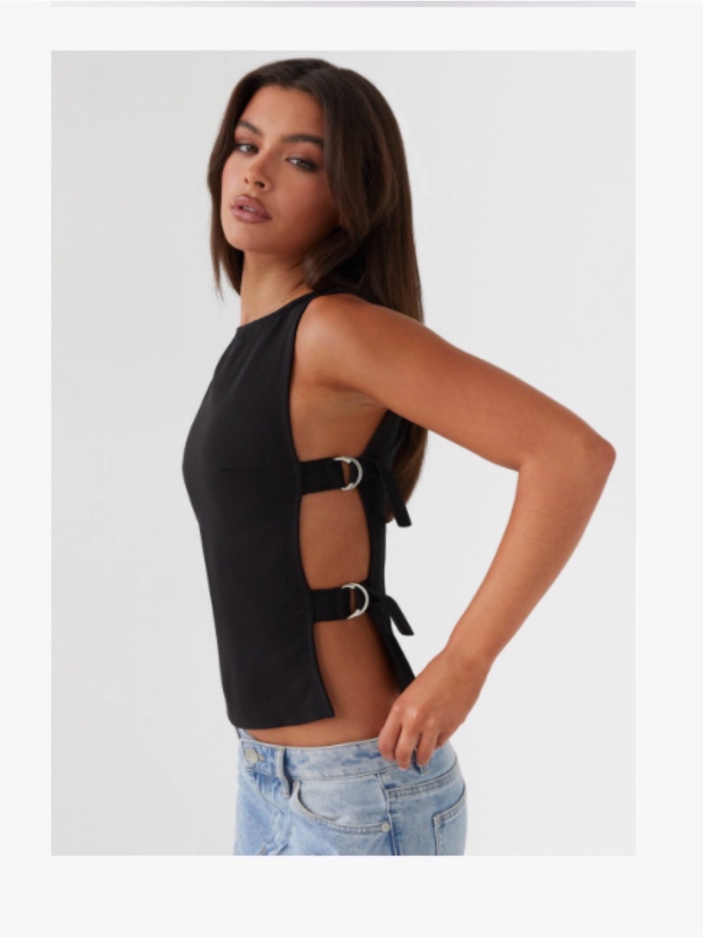 Peppermayo Cherish You Buckle Top - Shadow US 2